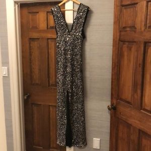 Rachel Zoe long sequin evening gown